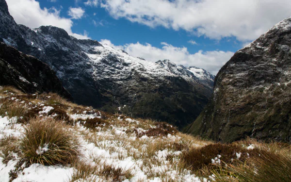 snow nature mountain Snowy Mountain HD Desktop Wallpaper | Background Image