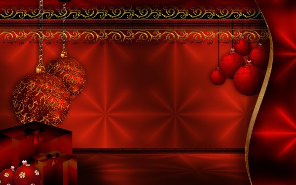 Holiday Christmas Christmas Ornaments Red Gift HD Wallpaper | Background Image