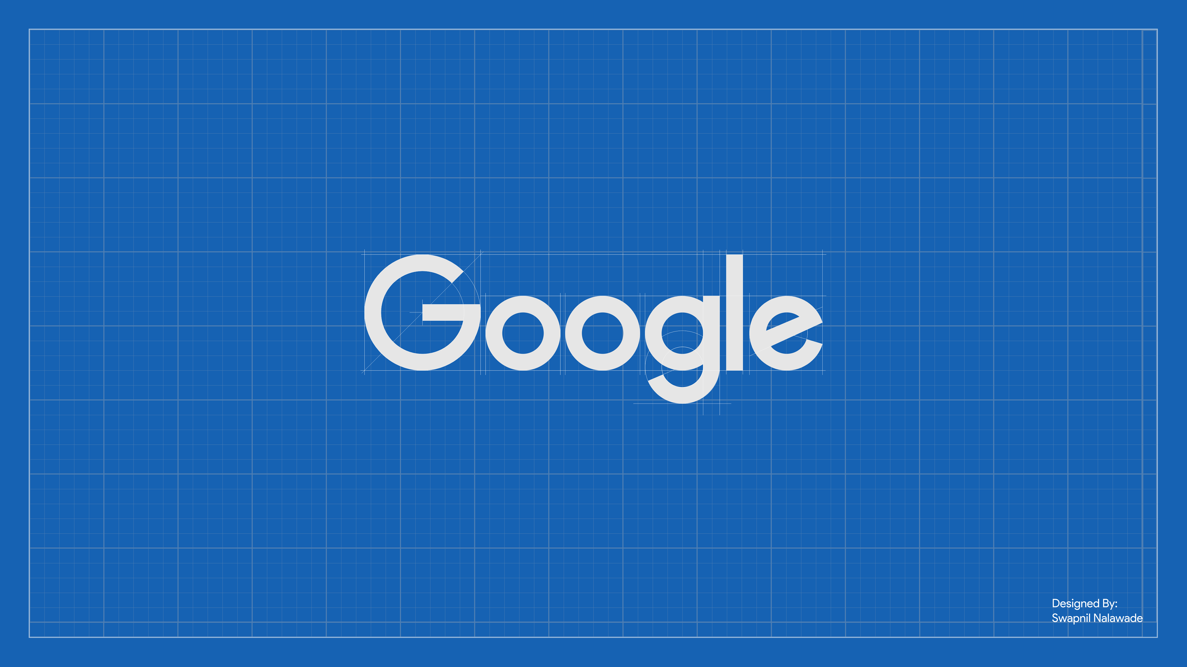 Google Logo Blueprint 4K Wallpaper 16:9