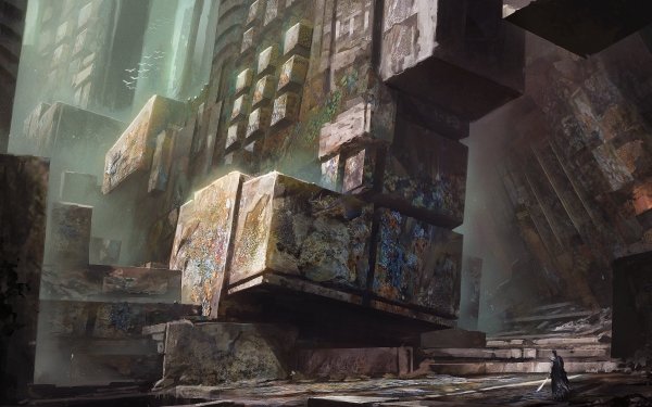 Fantasy Ruin Warrior HD Wallpaper | Background Image