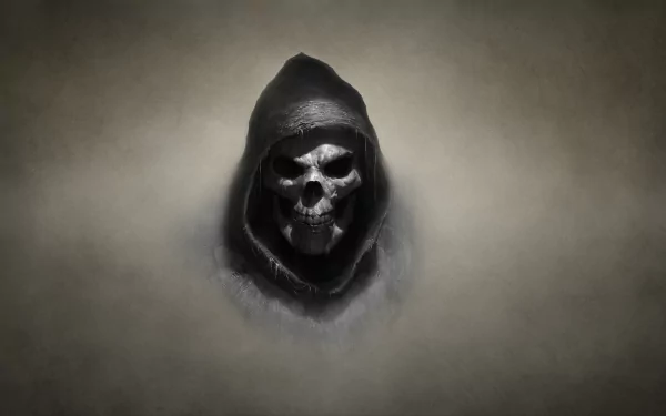 minimalist hood dark skull HD Desktop Wallpaper | Background Image