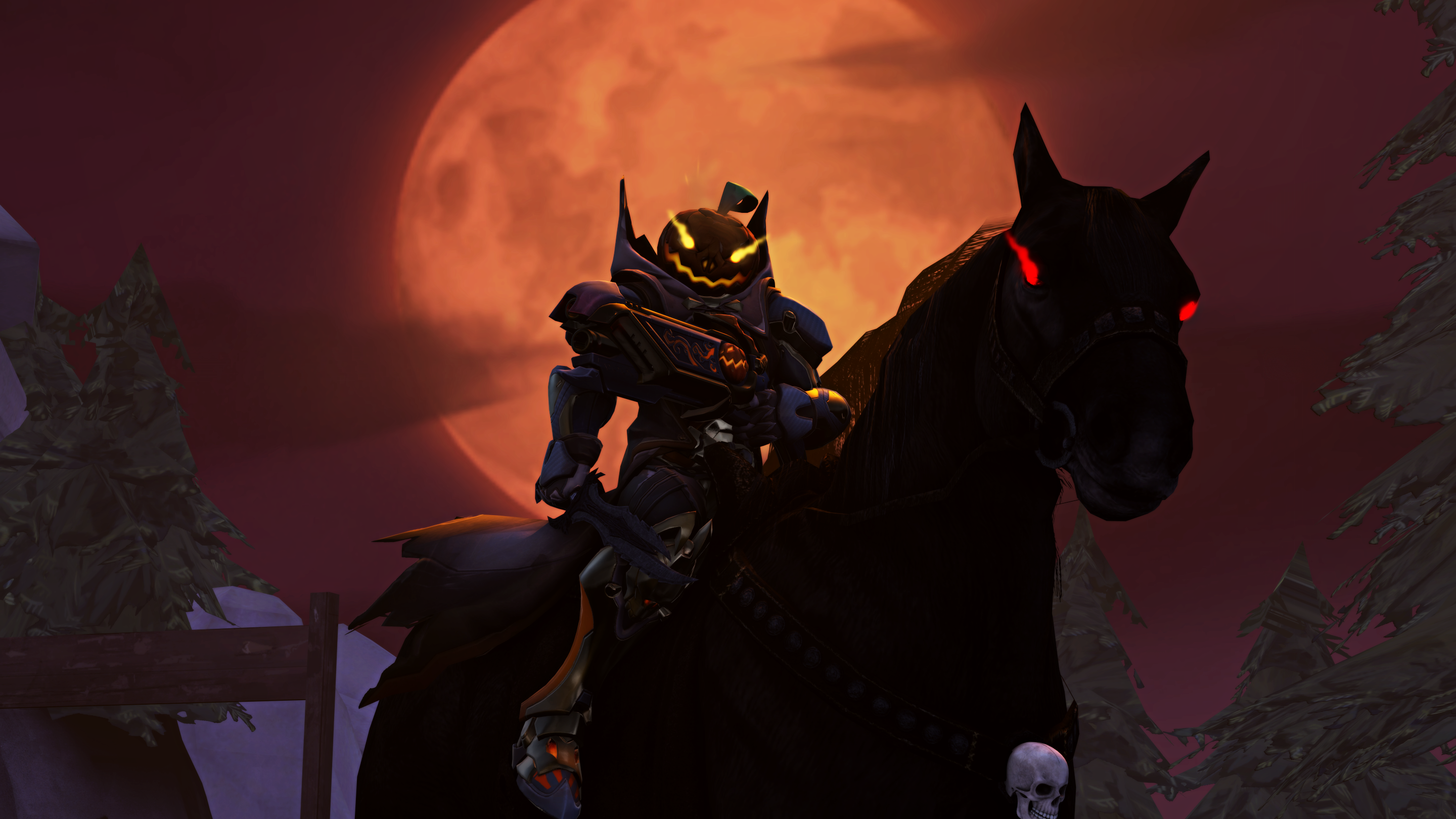 Pumpkin Reaper on a horse by Anthony Mullins
