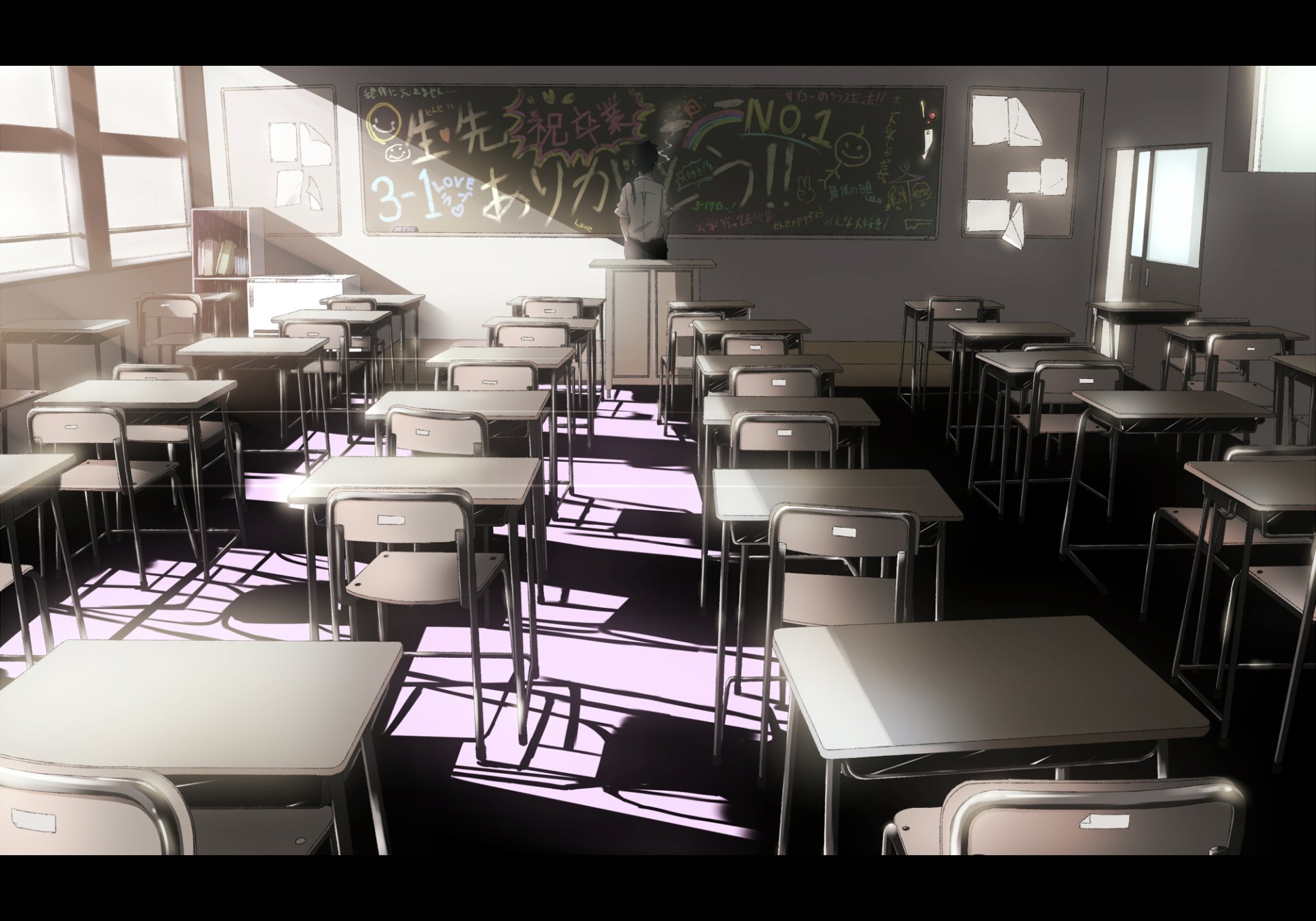 Anime Classroom HD Wallpaper by Aratascape