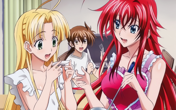 Anime High School DxD Asia Argento Rias Gremory Issei Hyoudou HD Wallpaper | Background Image