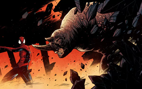 Rhino (Marvel Comics) Comic spider man HD Desktop Wallpaper | Background Image