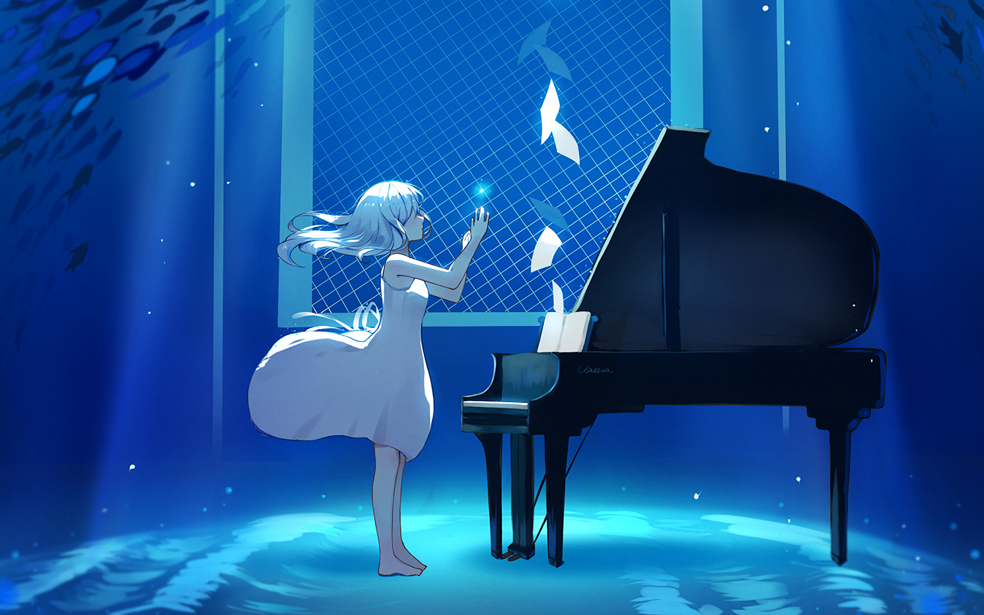 Download Piano Anime Music HD Wallpaper by GKN