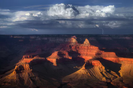 landscape nature cloud Arizona desert mountain lightning grand canyon HD Desktop Wallpaper | Background Image