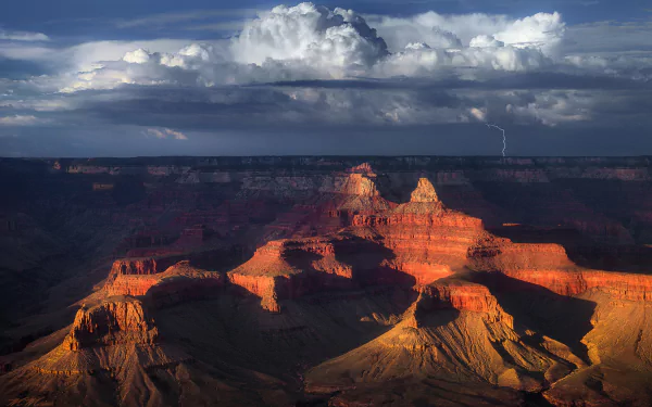 landscape nature cloud Arizona desert mountain lightning grand canyon HD Desktop Wallpaper | Background Image