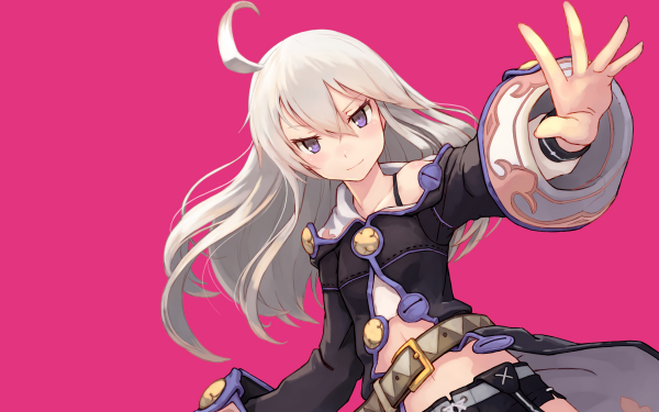 Anime Grimoire of Zero Long Hair White Hair Purple Eyes Blush Zero HD Wallpaper | Background Image