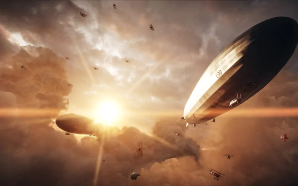 zeppelin aircraft video game Battlefield 1 HD Desktop Wallpaper | Background Image
