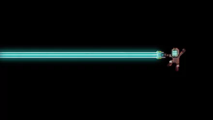 HD PC desktop wallpaper featuring Isaac Clarke from Dead Space styled as Mega Man, firing a bright blue energy blast against a black background.