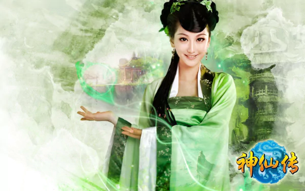 asian fantasy Jade Dynasty woman cosplay HD Desktop Wallpaper | Background Image