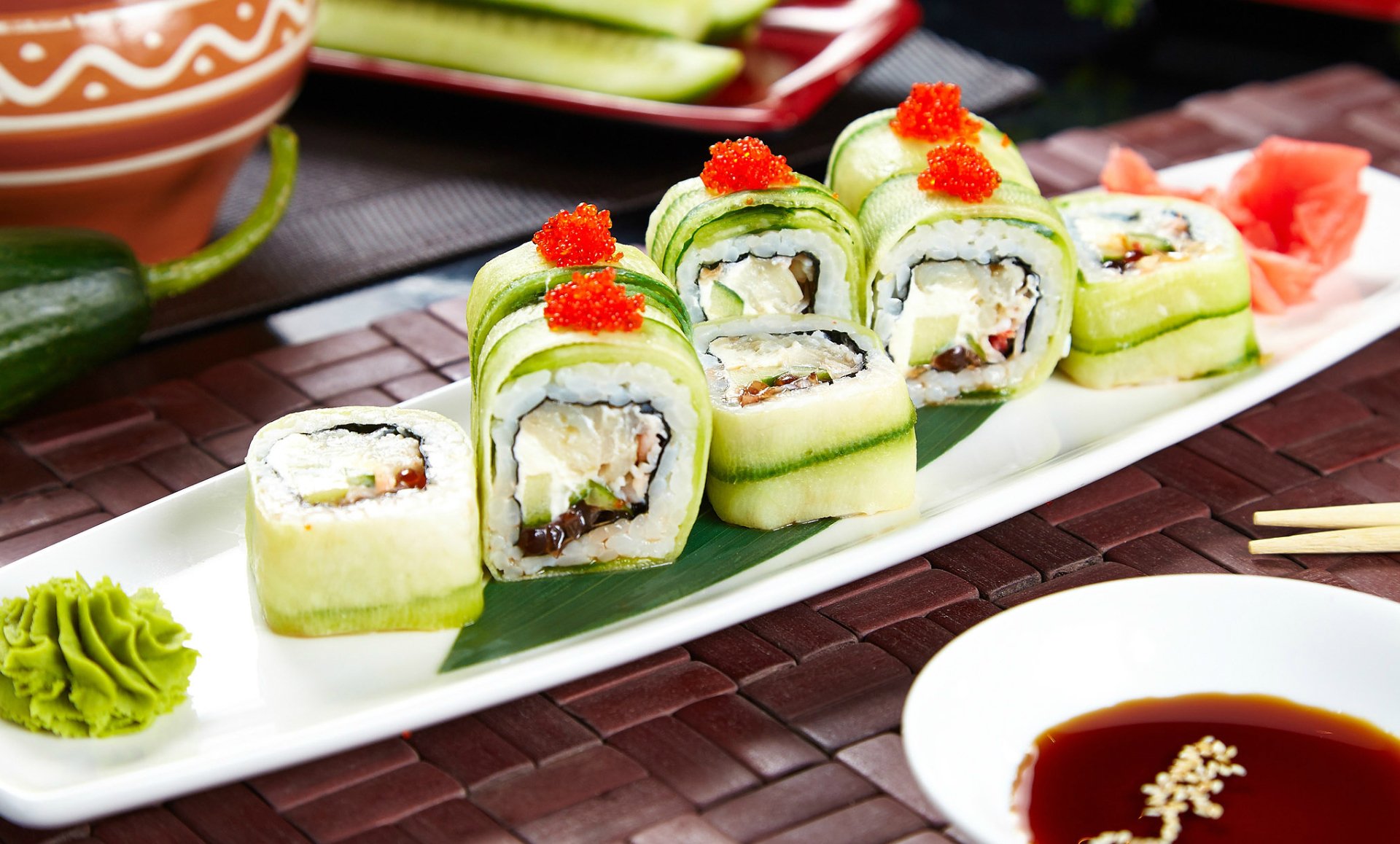 Download Seafood Food Sushi HD Wallpaper