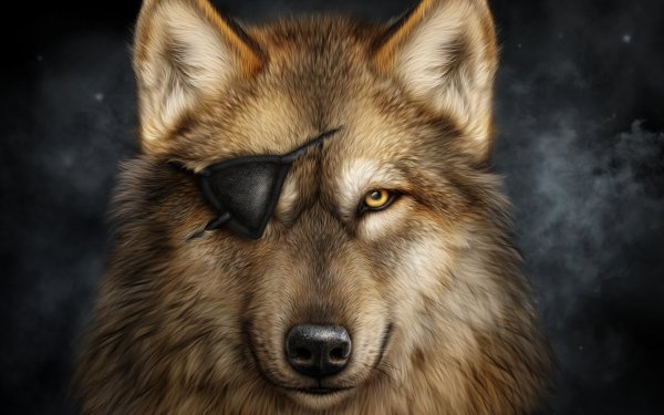 Animal Wolf Wolves Eye Patch HD Wallpaper | Background Image