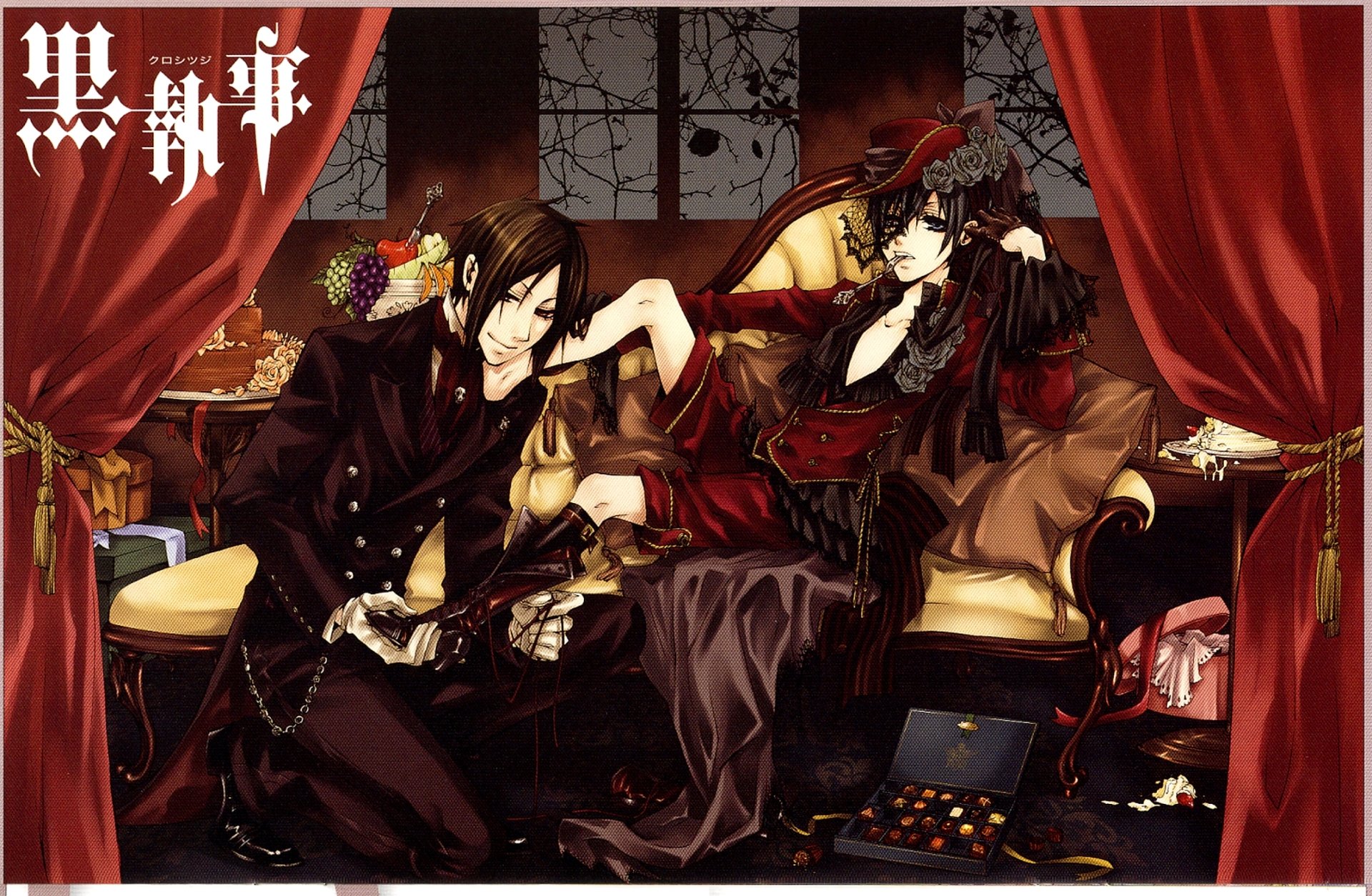 Gothic Elegance: Black Butler Dark Anime HD Wallpaper