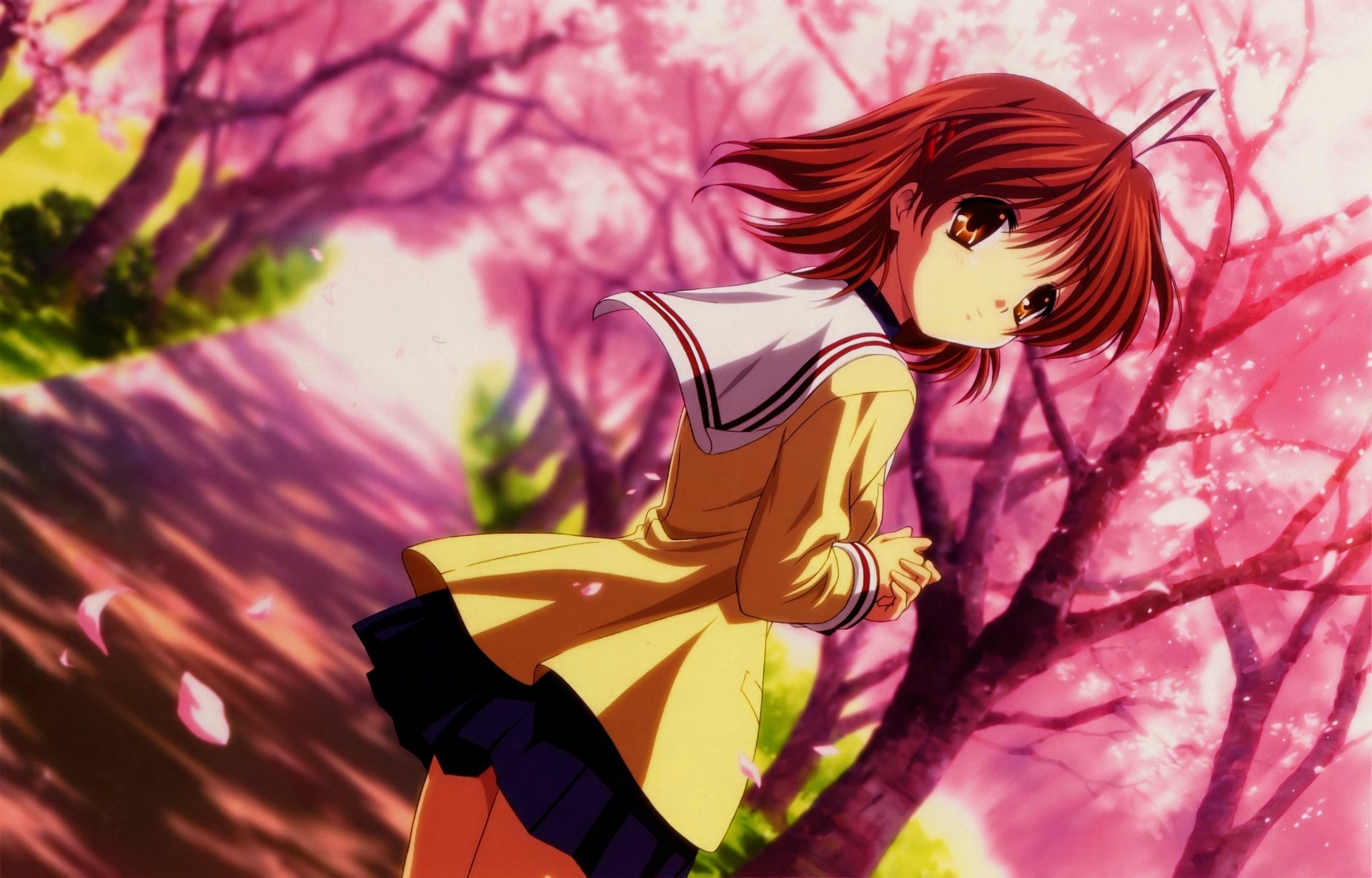 Download School Uniform Skirt Nagisa Furukawa Anime Clannad 4k Ultra HD Wallpaper