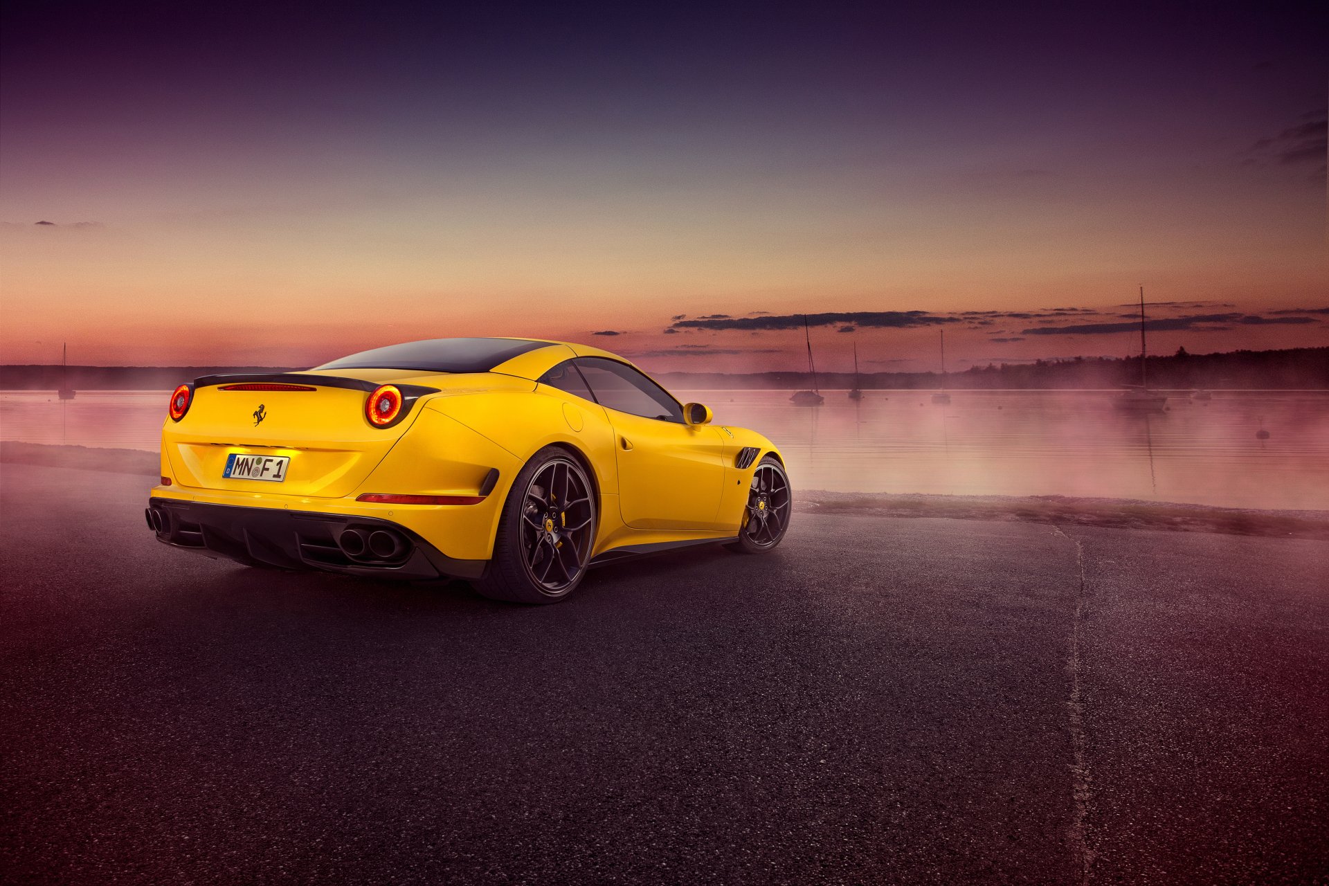 Download Yellow Car Ferrari California T Novitec Rosso Vehicle Ferrari California T 4k Ultra HD Wallpaper