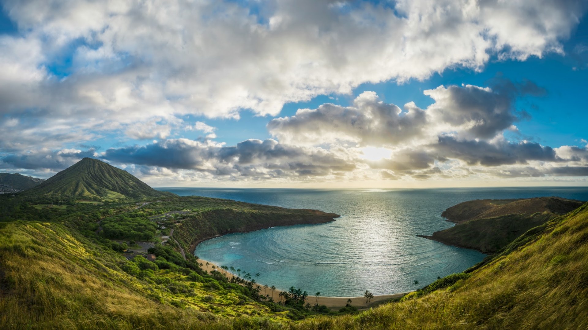 Download Cloud Horizon Mountain Sea Ocean Hawaii Hanauma Bay Bay Nature Coastline  HD Wallpaper