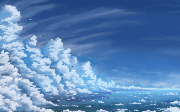 Anime Sky Cloud HD Wallpaper | Background Image