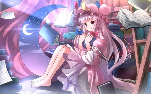 Anime Touhou Patchouli Knowledge HD Wallpaper | Background Image