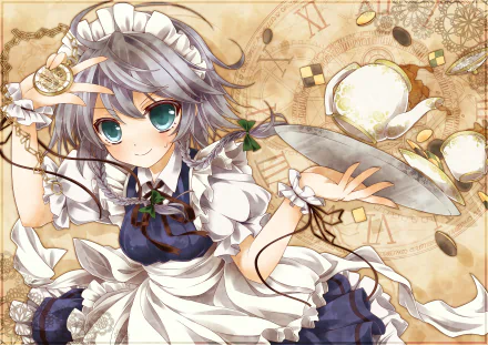 Sakuya Izayoi Anime Touhou HD Desktop Wallpaper | Background Image