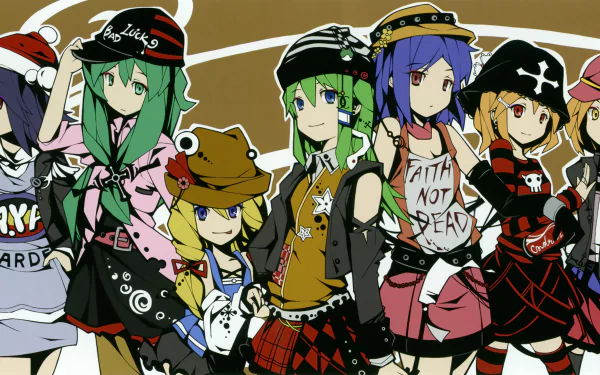 Shizuha Aki Momiji Inubashiri Hina Kagiyama Nitori Kawashiro Sanae Kochiya Suwako Moriya Aya Shameimaru Kanako Yasaka Minoriko Aki Anime Touhou HD Desktop Wallpaper | Background Image