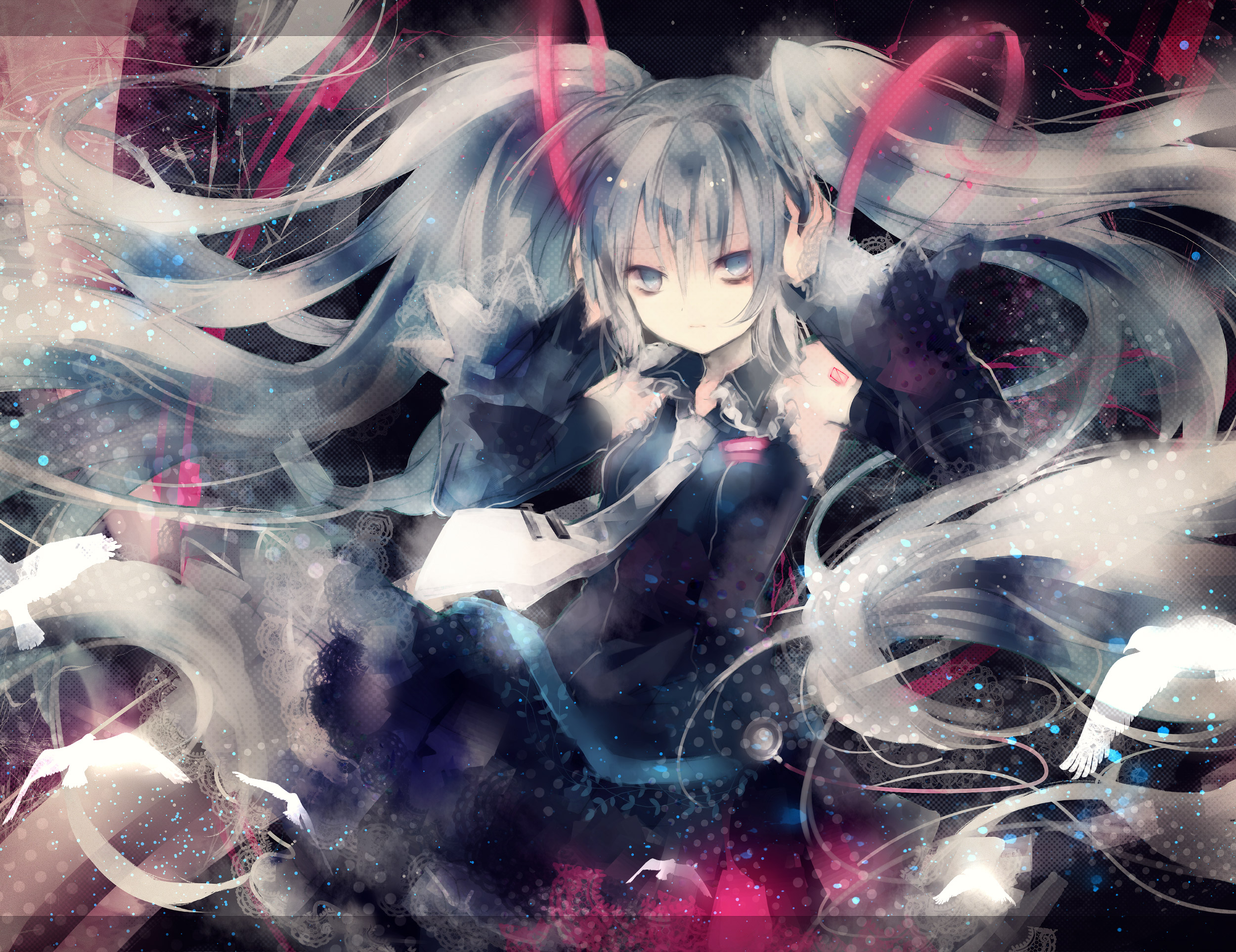 Hatsune Miku HD Wallpaper – Vibrant Anime Vocaloid Artistry by おにねこ