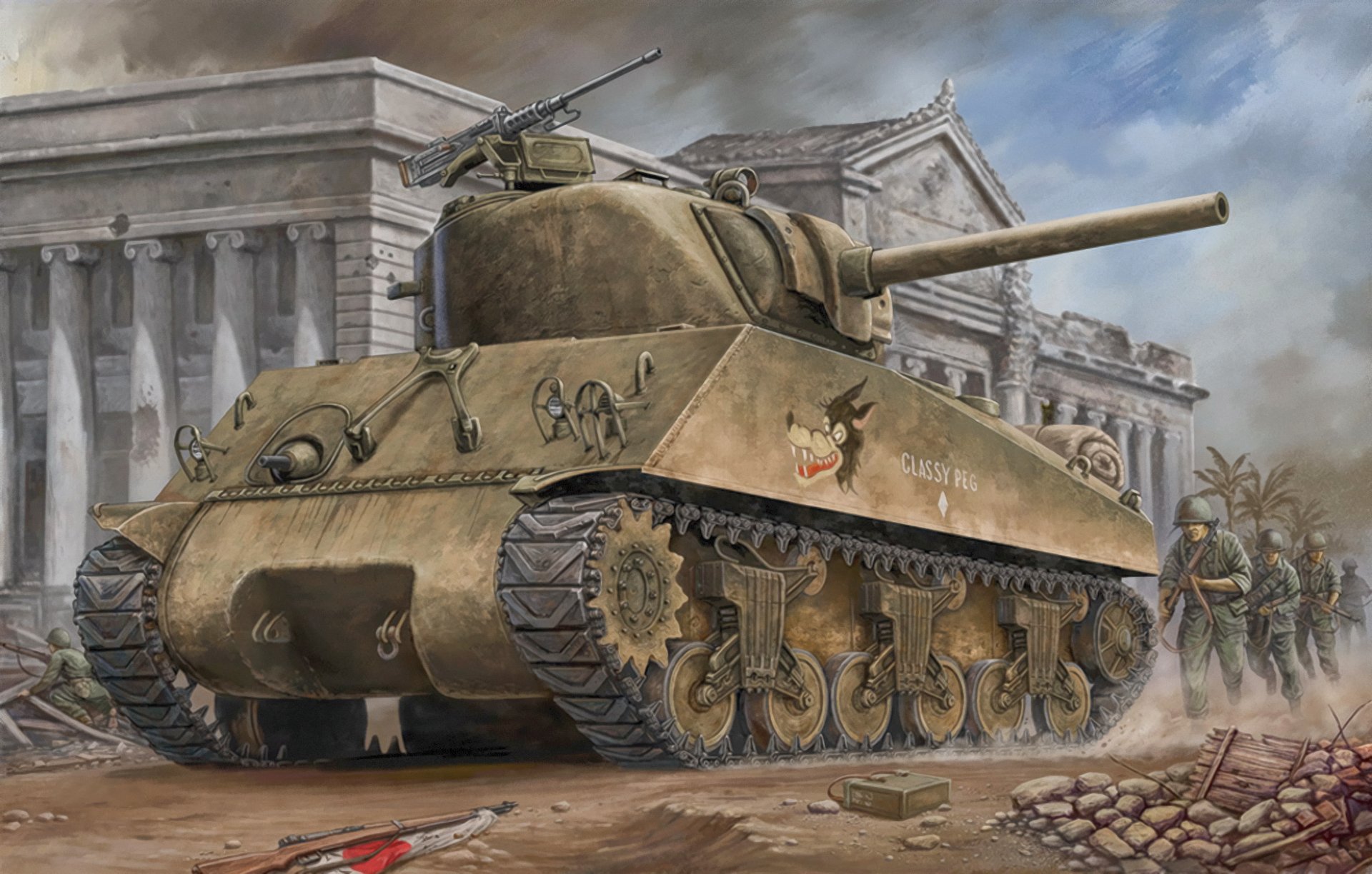 sherman tank battles