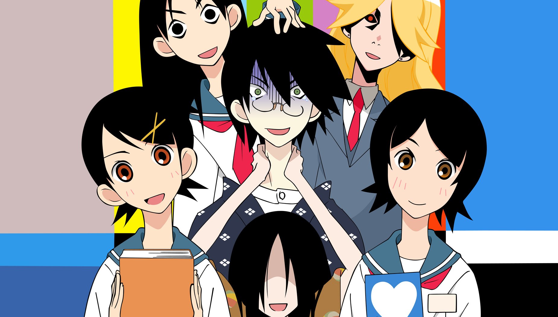 Download Kiri Komori Kaere Kimura Kafuka Fuura Chiri Kitsu Nami Hitou Nozomu Itoshiki Anime Sayonara Zetsubou-Sensei Wallpaper