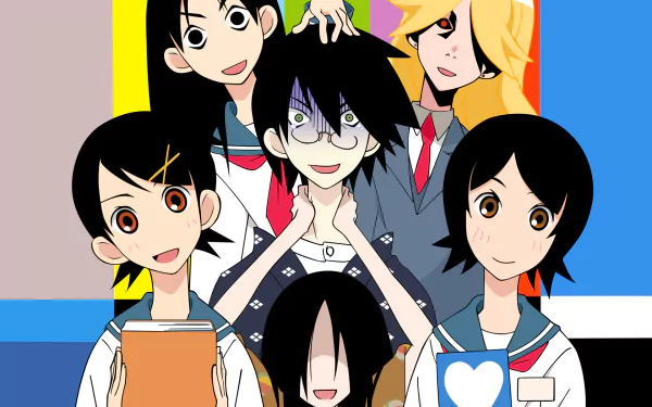 Kiri Komori Kaere Kimura Kafuka Fuura Chiri Kitsu Nami Hitou Nozomu Itoshiki Anime Sayonara Zetsubou-Sensei HD Desktop Wallpaper | Background Image