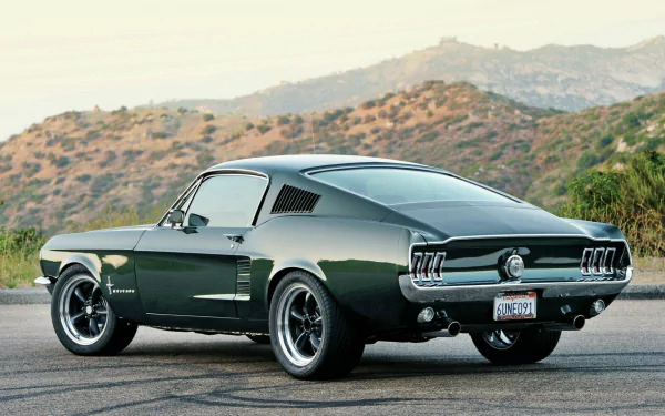 fastback muscle car car green car Ford Ford Mustang vehicle Ford Mustang Fastback HD Desktop Wallpaper | Background Image