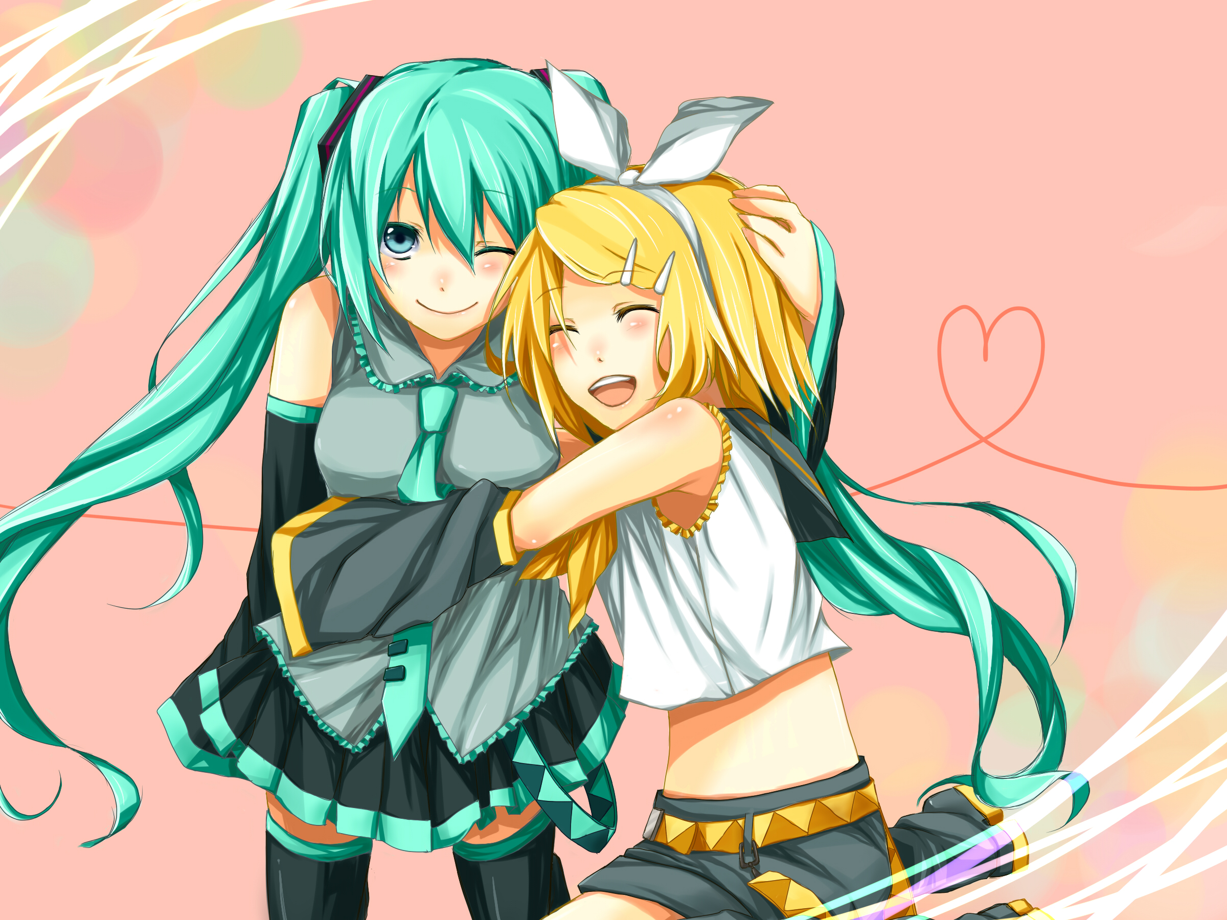 Download Hatsune Miku Rin Kagamine Anime Vocaloid HD Wallpaper