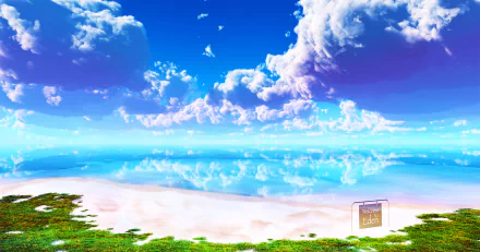 cloud Anime beach Anime beach HD Desktop Wallpaper | Background Image