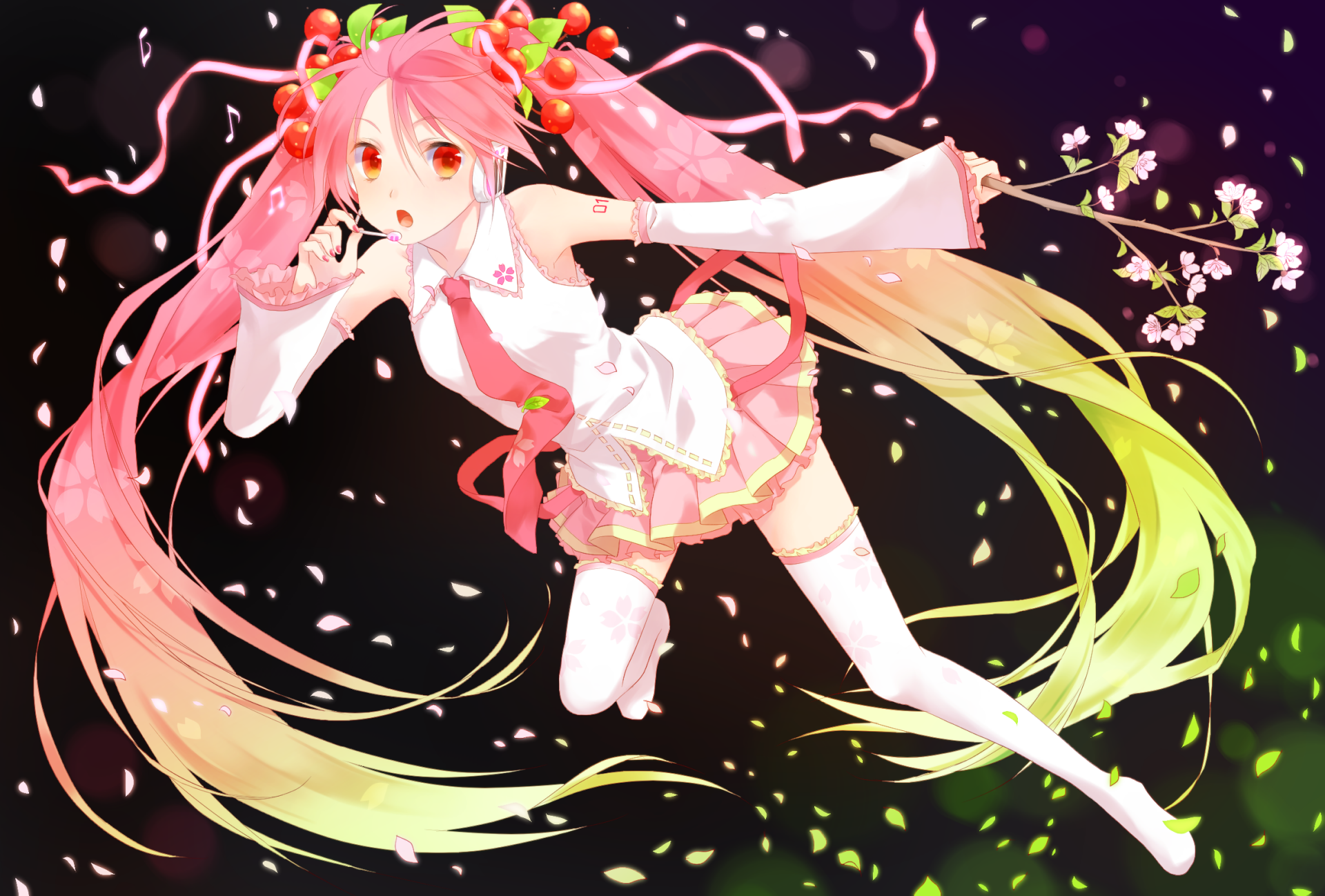 Download Sakura Miku Anime Vocaloid HD Wallpaper