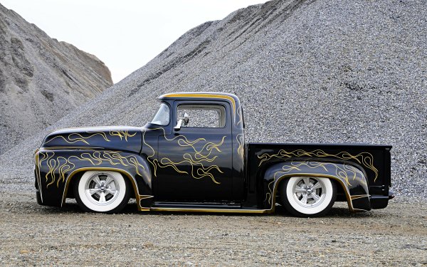 Vehicles Ford F-100 Ford Hot Rod Lowrider HD Wallpaper | Background Image