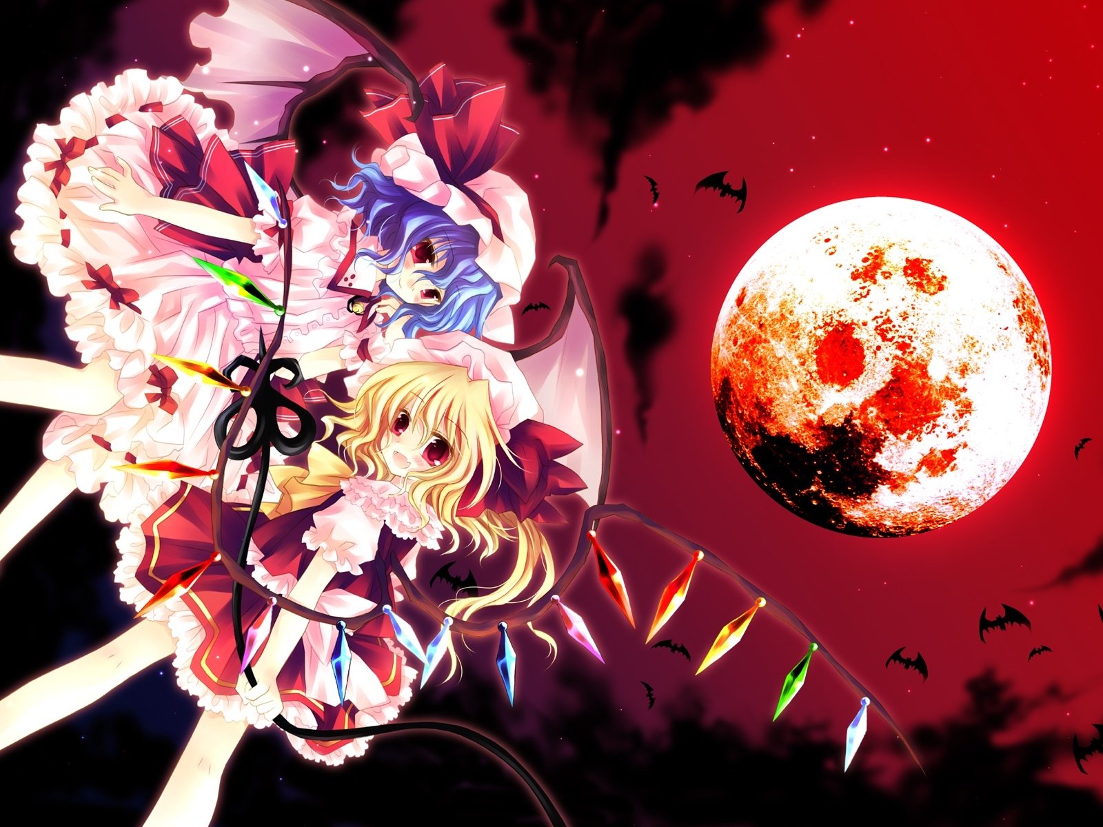 Remilia Scarlet Touhou HD Wallpaper - Enchanting Night Theme by