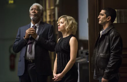 Morgan Freeman Scarlett Johansson movie Lucy HD Desktop Wallpaper | Background Image