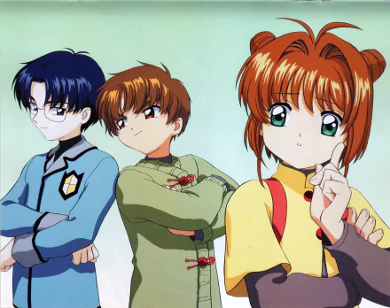 Eriol Hiiragizawa Syaoran Li Sakura Kinomoto Anime Cardcaptor Sakura HD Desktop Wallpaper | Background Image