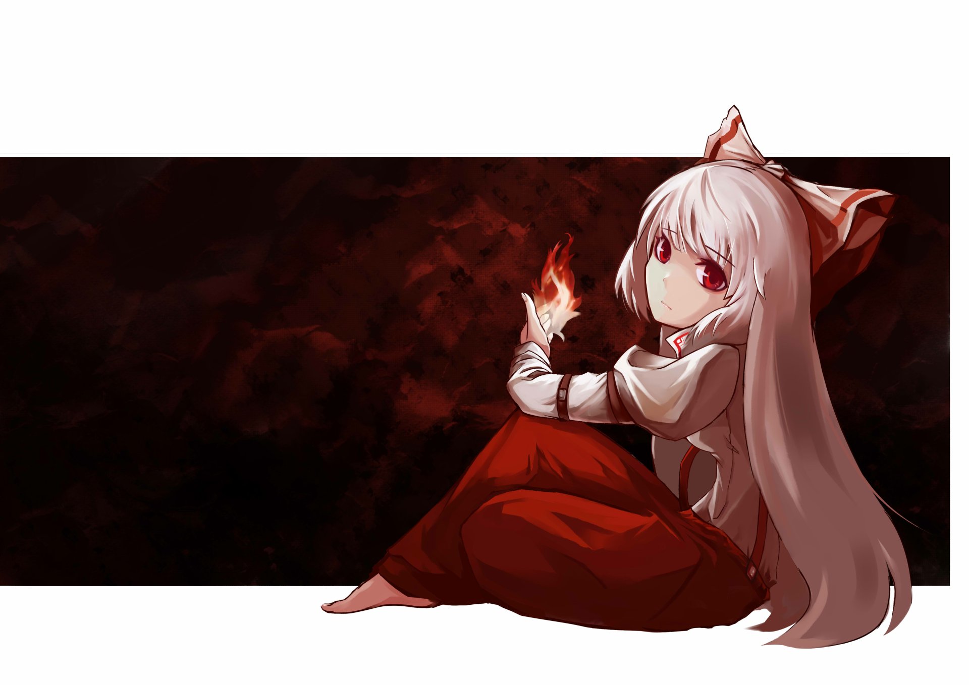 Download Fujiwara No Mokou Anime Touhou 4k Ultra HD Wallpaper