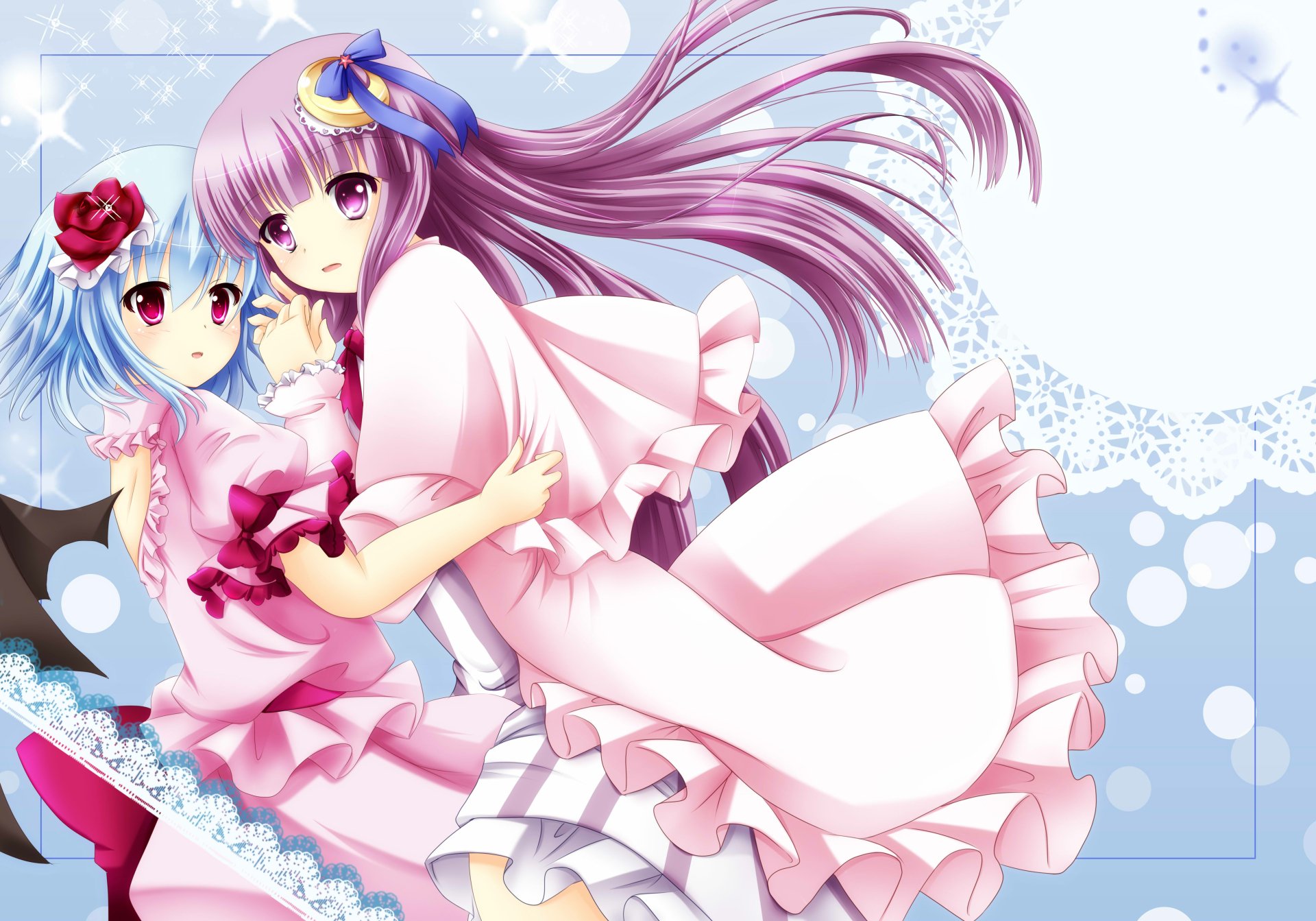 Download Patchouli Knowledge Remilia Scarlet Anime Touhou 4k Ultra HD Wallpaper