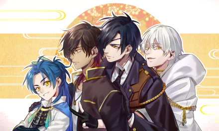 Tsurumaru Kuninaga Taikogane Sadamune Shokudaikiri Mitsutada Ookurikara (Touken Ranbu) Anime Touken Ranbu HD Desktop Wallpaper | Background Image