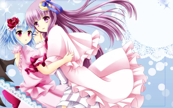 Patchouli Knowledge Remilia Scarlet Anime Touhou HD Desktop Wallpaper | Background Image