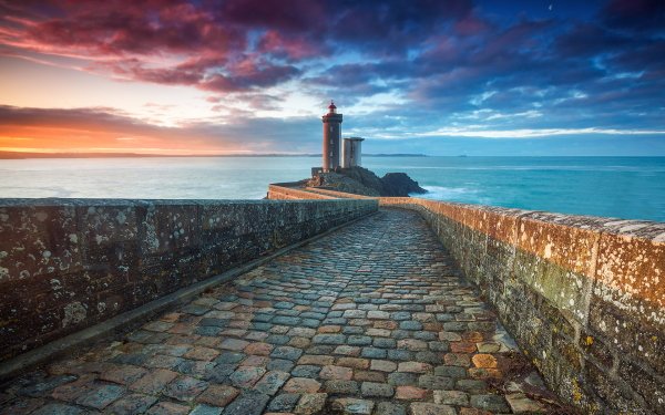 Man Made Lighthouse Path HD Wallpaper | Background Image