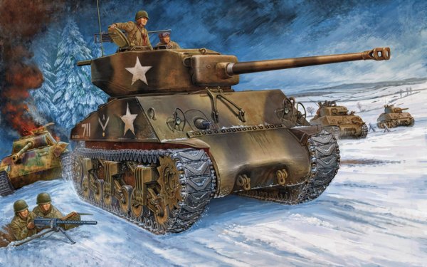 Military M4 Sherman Tanks Tank Soldier HD Wallpaper | Background Image