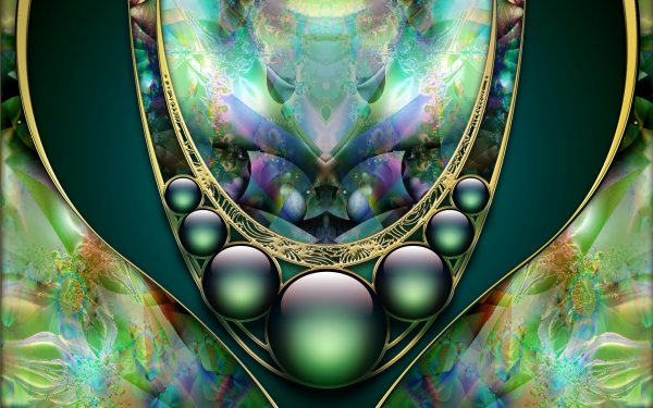 Abstract Fractal Colorful Green HD Wallpaper | Background Image