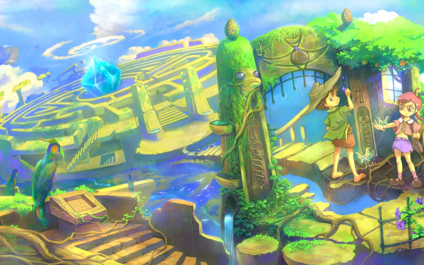 crystal child maze landscape Anime Original anime landscape HD Desktop Wallpaper | Background Image