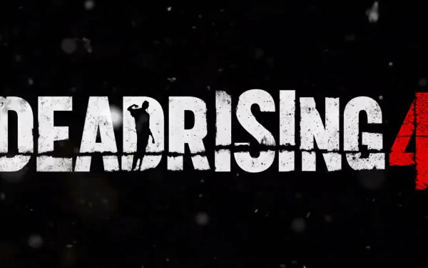 HD desktop wallpaper with the Dead Rising 4 logo on a dark, splattered background.