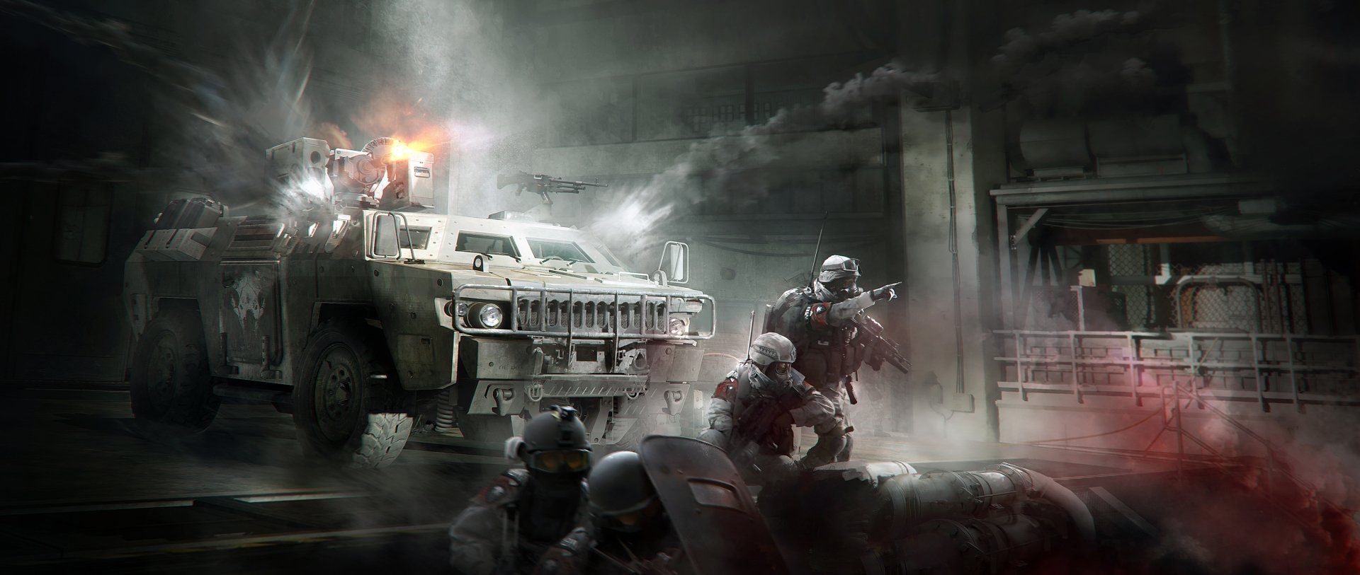Download Vehicle Battle Armored Vehicle Soldier Video Game Tom Clancy's The Division HD Wallpaper