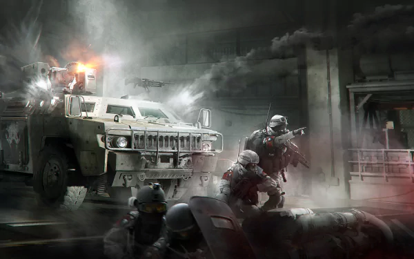 vehicle battle armored vehicle soldier video game Tom Clancy's The Division HD Desktop Wallpaper | Background Image