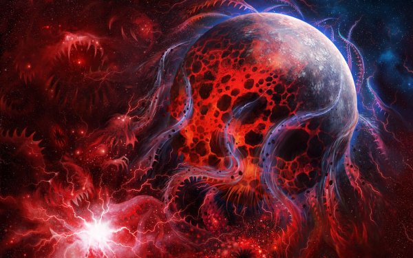 Sci Fi Planet Creature Space Red HD Wallpaper | Background Image